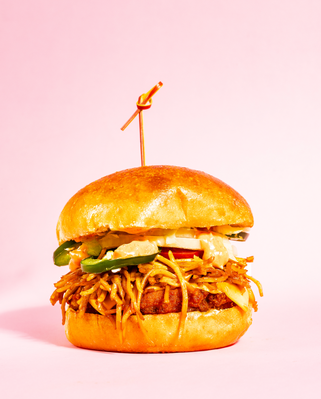 ALOO TIKKI NOODLE BURGER